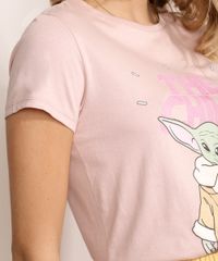 Blusa-Feminina-Baby-Yoda-Mandalorian-Manga-Curta-Decote-Redondo-Rosa-9970251-Rosa_5