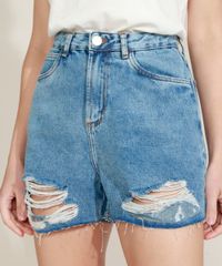 Short-Jeans-Feminino-Mindset-Cintura-Super-Alta-Destroyed-Marmorizado-Azul-Claro-9974067-Azul_Claro_1