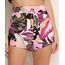 Short-Feminino-Estampado-Folhagem-Cintura-Alta-com-Elastico-Rosa-9959749-Rosa_1
