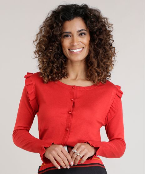 Cardigan-em-Trico-com-Babados-Vermelho-8659520-Vermelho_1