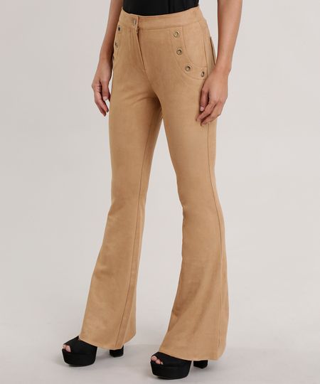 Calca-Flare-em-Suede-Kaki-8660196-Kaki_1 Calca-Flare-em-Suede-Kaki-8660196-Kaki_1