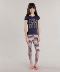 Conjunto-de-Blusa--Paradise--Azul-Marinho---Calca-Legging-Listrada-Verde-8692433-Verde_1