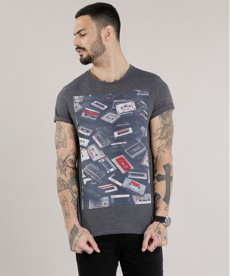Camiseta--90-s-Songs--Cinza-Mescla-Escuro-8476451-Cinza_Mescla_Escuro_1