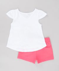 Conjunto-Arie-de-Blusa-Branca---Short-em-Moletom-Rosa-Escuro-8722748-Rosa_Escuro_2