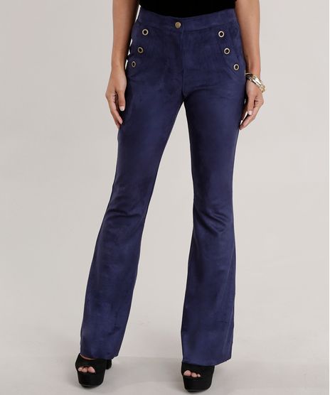 Calca-Flare-em-Suede-Azul-Marinho-8660187-Azul_Marinho_1