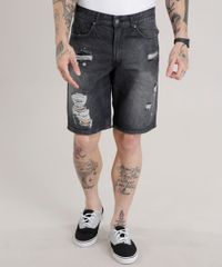 Bermuda-Jeans-Reta-Destroyed-Preta-8678323-Preto_1