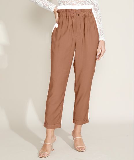 Calca-Feminina-Clochard-Cintura-Alta-Marrom-9898759-Marrom_1