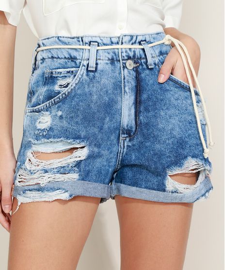 Short-Jeans-Feminino-Mom-Cintura-Super-Alta-Destroyed-com-Cinto-Cadarco-Azul-Medio-9964973-Azul_Medio_1