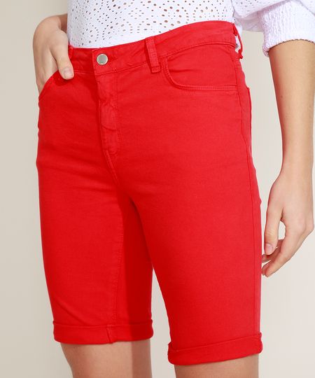 Bermuda-de-Sarja-Feminina-Ciclista-Cintura-Media-Barra-Dobrada-Vermelha-9968127-Vermelho_1 Bermuda-de-Sarja-Feminina-Ciclista-Cintura-Media-Barra-Dobrada-Vermelha-9968127-Vermelho_1