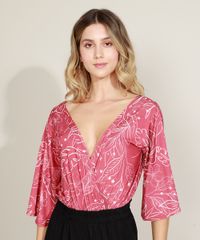 Body-Feminino-Estampado-de-Folhagens-Manga-Ampla-Decote-V--Vermelho-9960083-Vermelho_5
