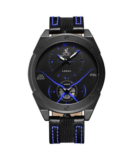 Relógio Masculino Weide Analógico UV-1703 - Preto e Azul Menor preço em Relógio Masculino Weide Analógico UV-1703 - Preto e Azul