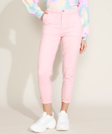 Calca-de-Sarja-Feminina-Sawary-Skinny-Cropped-Cintura-Alta-Rosa-9969415-Rosa_1