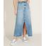 Saia-Jeans-Feminina-Longa-com-Fenda-com-Puidos-e-Cinto-Azul-Medio-9963964-Azul_Medio_1