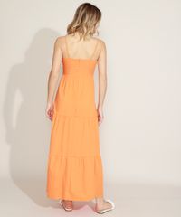 Vestido-Feminino-Longo-com-Recortes-Alca-Fina-Laranja-Claro-9972535-Laranja_Claro_2