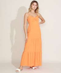 Vestido-Feminino-Longo-com-Recortes-Alca-Fina-Laranja-Claro-9972535-Laranja_Claro_6