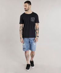 Camiseta-com-Bolso-Estampado-de-Besouros-Preta-8679195-Preto_3