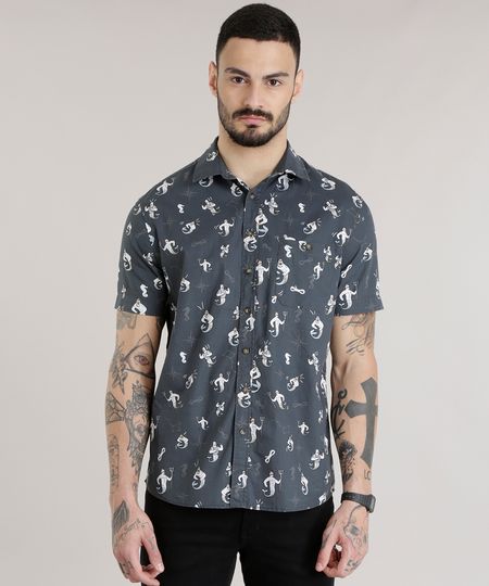 Camisa-Estampada-de-Tritoes-Chumbo-8623572-Chumbo_1 Camisa-Estampada-de-Tritoes-Chumbo-8623572-Chumbo_1