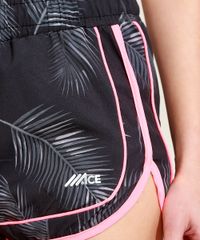 Short-Feminino-Esportivo-Ace-Running-Estampado-de-Folhagem-Preto-9945736-Preto_4