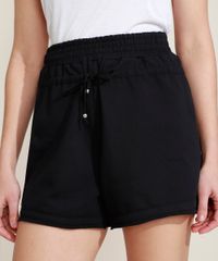 Short-Feminino-em-Moletinho-Esportivo-Ace-Cintura-Alta-com-Cadarco-Preto-9965620-Preto_1