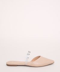 Mule-Feminino-Via-Uno-Bico-Fino-com-Tira-de-Vinil-e-Strass-Bege-Claro-9970840-Bege_Claro_2