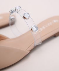 Mule-Feminino-Via-Uno-Bico-Fino-com-Tira-de-Vinil-e-Strass-Bege-Claro-9970840-Bege_Claro_3