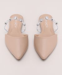 Mule-Feminino-Via-Uno-Bico-Fino-com-Tira-de-Vinil-e-Strass-Bege-Claro-9970840-Bege_Claro_5