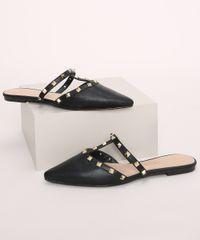 Mule-Feminino-Via-Uno-Bico-Fino-com-Tiras-e-Tachas-Preto-9971498-Preto_1