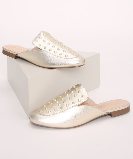 Mule-Feminino-Via-Uno-Bico-Redondo-Metalizado-com-Tachas-Dourado-9971496-Dourado_1