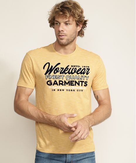Camiseta-Masculina-Flame---Finest-quality--Manga-Curta-Gola-Careca-Mostarda-9960333-Mostarda_1