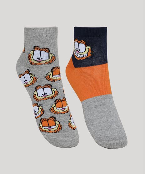 Kit-de-2-Meias-Femininas-Cano-Medio-Garfield-Estampadas-Multicor-9961827-Multicor_1