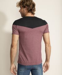 Camiseta-Masculina-com-Recorte-Manga-Curta-Gola-Careca-Vinho-9960287-Vinho_2