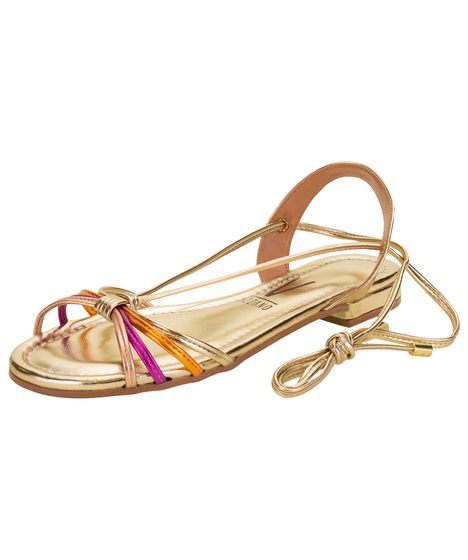 sandália feminina rasteira vizzano