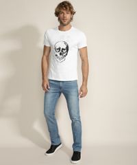 Camiseta-Masculina-Caveira-e-Flores-Manga-Curta-Gola-Careca-Branca-9965805-Branco_3