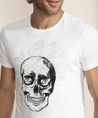 Camiseta-Masculina-Caveira-e-Flores-Manga-Curta-Gola-Careca-Branca-9965805-Branco_4