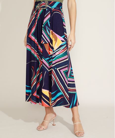 Saia-Feminina-Midi-Estampada-de-Grafismos-com-Cinto-Azul-Marinho-9960805-Azul_Marinho_1