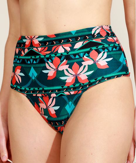 Biquini-Calcinha-Hot-Pant-Estampado-Geometrico-e-Floral-de-Amarrar-Multicor-9956307-Multicor_1