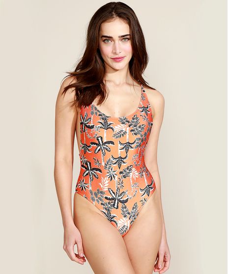 Maio-Body-Feminino-Estampado-de-Coqueiros-com-Bojo-Cavado-Alcas-Finas-Laranja-9956395-Laranja_1