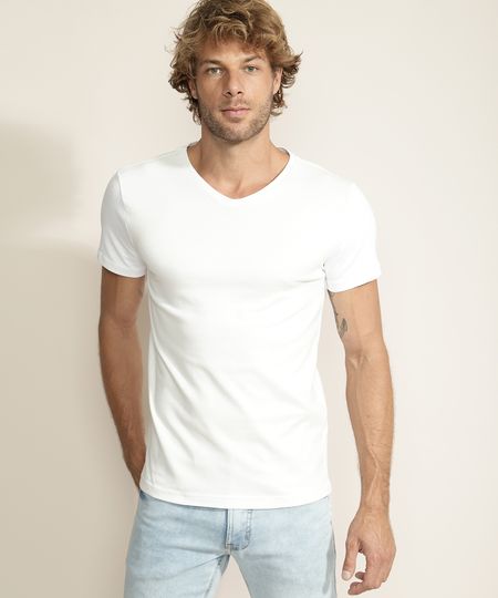 Camiseta-Masculina-Super-Slim-Manga-Curta-Gola-V-Branca-9966117-Branco_1 Camiseta-Masculina-Super-Slim-Manga-Curta-Gola-V-Branca-9966117-Branco_1