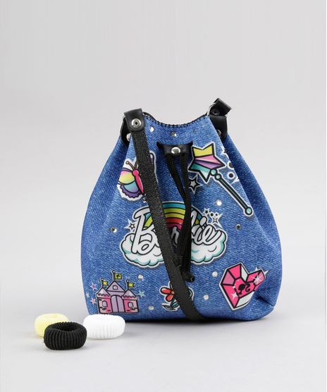 Bolsa-Saco-Estampada-Barbie---Elasticos-de-Cabelo-Azul-8770120-Azul_1