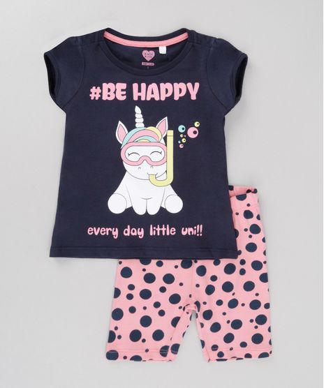 Conjunto-de-Blusa--Be-Happy--Azul-Marinho---Short-Estampado-de-Poa-Rosa-8723688-Rosa_1