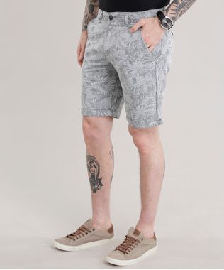 Bermuda-Reta-Estampada-de-Folhagem-em-Jacquard-Cinza-8687909-Cinza_1