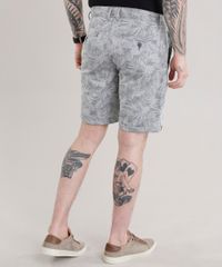 Bermuda-Reta-Estampada-de-Folhagem-em-Jacquard-Cinza-8687909-Cinza_2