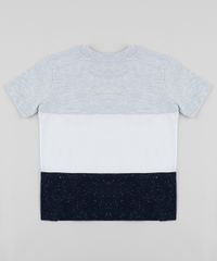 Camiseta-Infantil-com-Recortes-e-Bolsinho-Manga-Curta-Gola-Careca-Cinza-Mescla-Claro-9440092-Cinza_Mescla_Claro_2