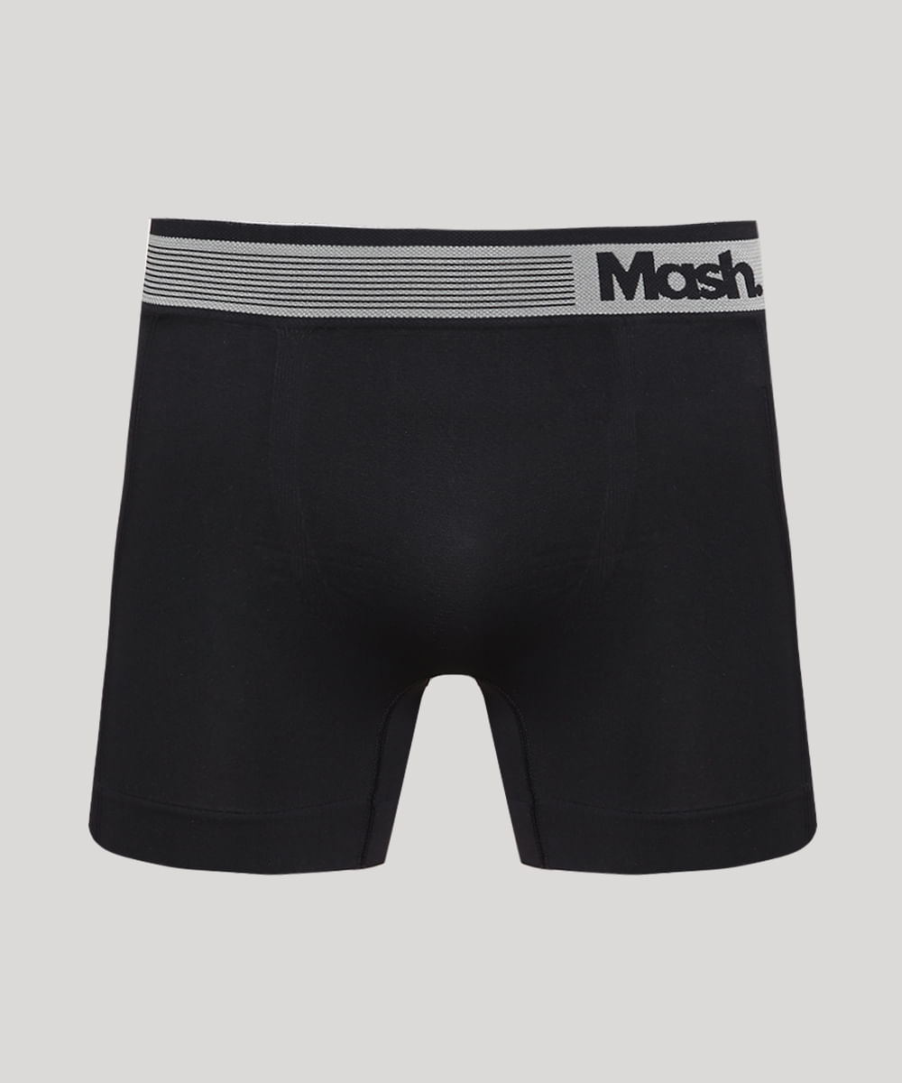 Cueca Masculina Mash Boxer Sem Costura Preta