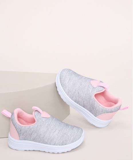 Tenis-Knit-Infantil-Calce-Facil-Cinza-Mescla-9971435-Cinza_Mescla_1