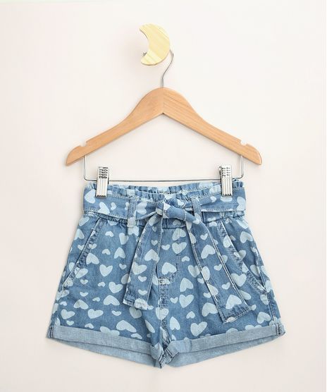 Short-Jeans-Infantil-Clochard-Estampado-de-Coracoes-com-Faixa-para-Amarrar-Azul-Medio-9965922-Azul_Medio_1
