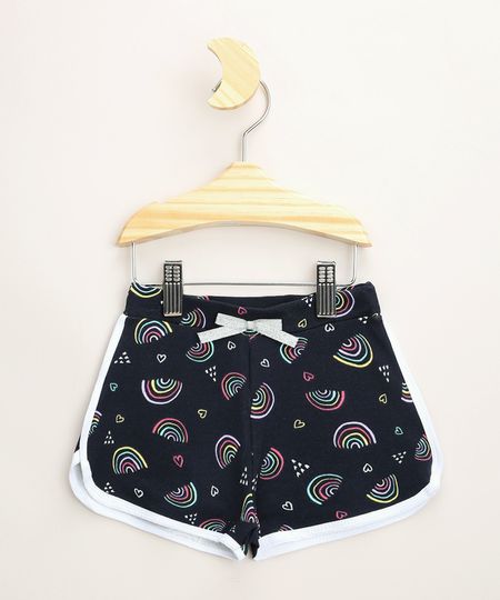Short-de-Moletom-Infantil-Running-Estampado-de-Arco-Iris-Azul-Marinho-9964687-Azul_Marinho_1