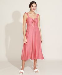 Vestido-Feminino-Midi-com-Laco-Alca-Fina-com-Babados-Decote-V-Rosa-9963858-Rosa_3