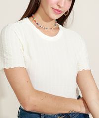 Blusa-Feminina-Canelada-com-Lastex-Manga-Curta-Decote-Redondo-Off-White-9960742-Off_White_6