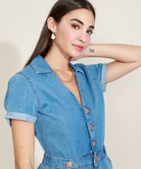 Macaquinho-Jeans-Feminino-com-Bolsos-Manga-Curta-Gola-Esporte-Azul-Claro-9964528-Azul_Claro_5